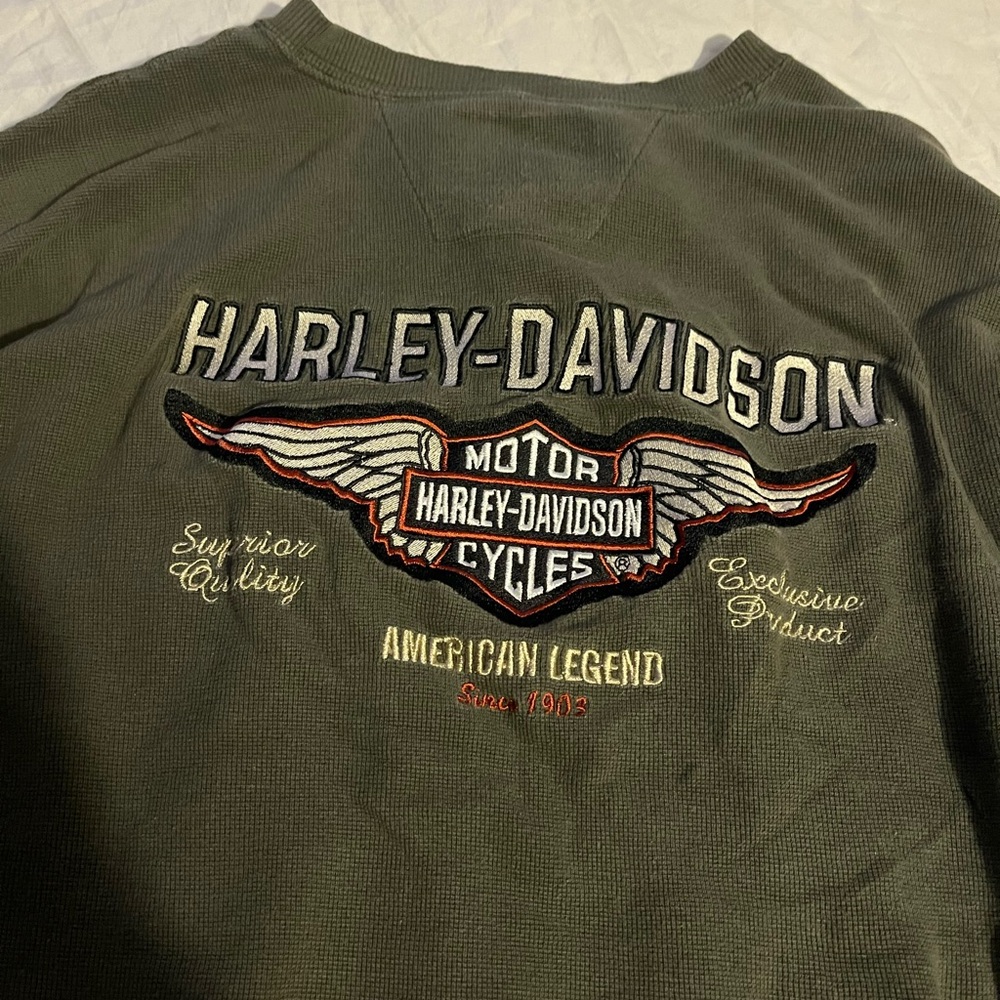 Harley Davidson Dark Green Long Sleeve